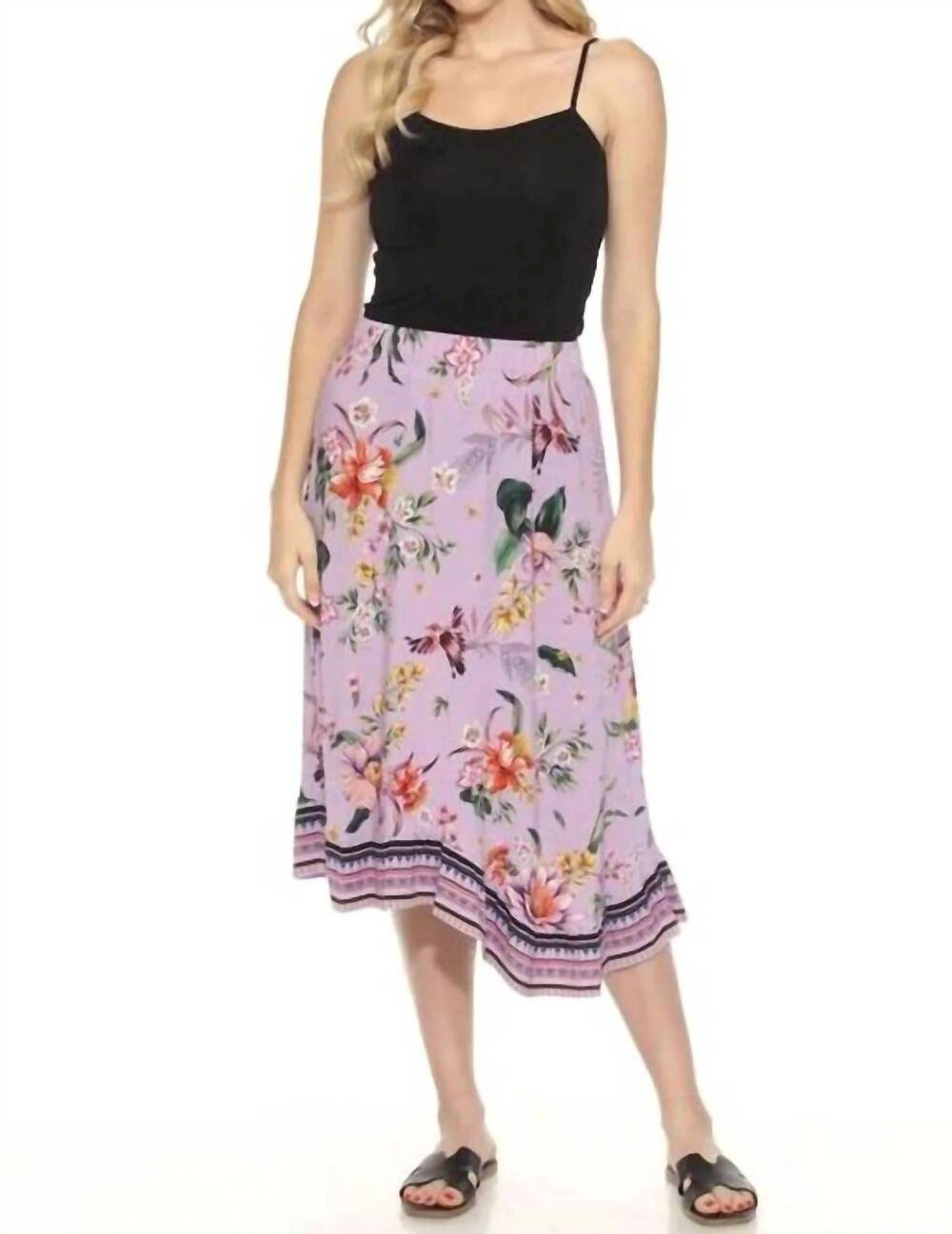 NEW JOHNNY WAS janie favorite asymmetric skirt in willah lavender